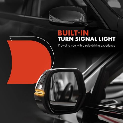مرآة باب كهربائية جانبية للسائق من A-Premium - متوافقة مع Toyota Corolla 2019 2020 2021 2022 - مرآة رؤية خلفية خارجية قابلة للطي يدويًا ساخنة مع إشارة الانعطاف والكشف عن النقاط العمياء in Saudi Arabia