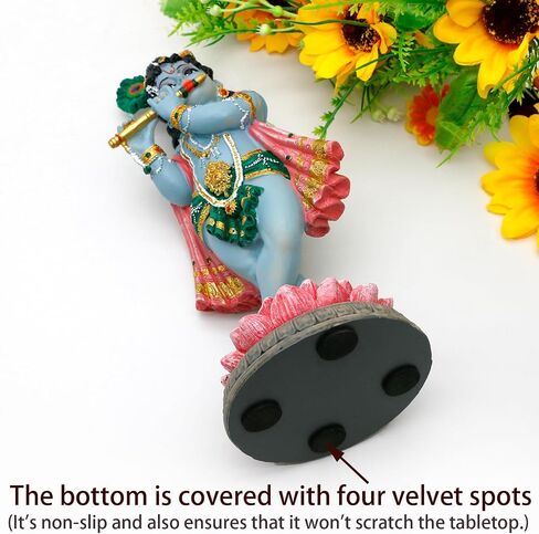 alikiki Hindu God Lord Krishna Statue - 8.3"H India Idol Krishna Figurine Puja Item Pooja Gift for Indian Diwali Home Altar Temple Mandir Meditation Room Yoga Studio Spiritual Decors in Saudi Arabia