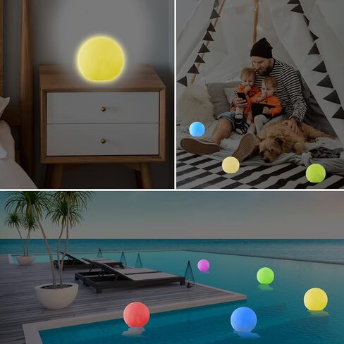 مصباح LED Orb مقاوم للماء، مع مصابيح كروية بمقبض قابل للطي، مصباح كروي غير لامع مقاس 4 بوصة RGB Orb، مع جهاز تحكم عن بعد 16 لونًا من كرات الأجرام السماوية الخفيفة. in Saudi Arabia