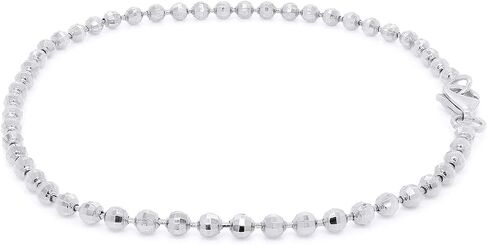 Italian Crafted 2.4MM 7 Inches Bead Bracelet Jewelry For Women & Girls in 14k Gold Over Sterling Silver, Gift Jewelry for Her, Teen in Saudi Arabia