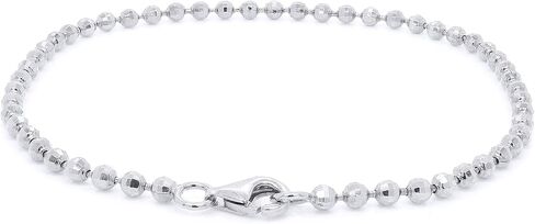 Italian Crafted 2.4MM 7 Inches Bead Bracelet Jewelry For Women & Girls in 14k Gold Over Sterling Silver, Gift Jewelry for Her, Teen in Saudi Arabia