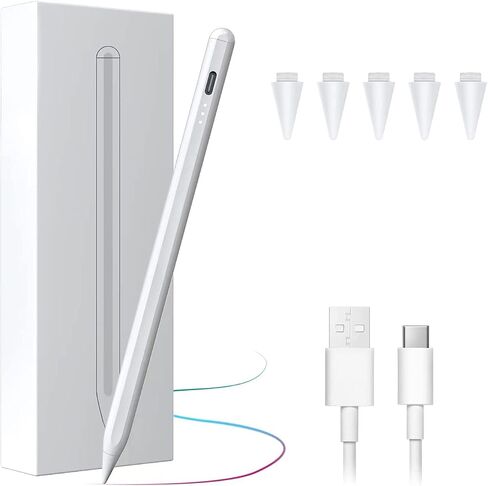 قلم لمس لجهاز Apple iPad Pro/Air (2018-2022)، 5 دقائق احصل على قلم اللمس هذا لجهاز iPad مشحون بالكامل، بديل لقلم Apple، مع وظيفة إمالة جريئة، ورفض راحة اليد وإرفاق مغناطيسي 13 in Saudi Arabia