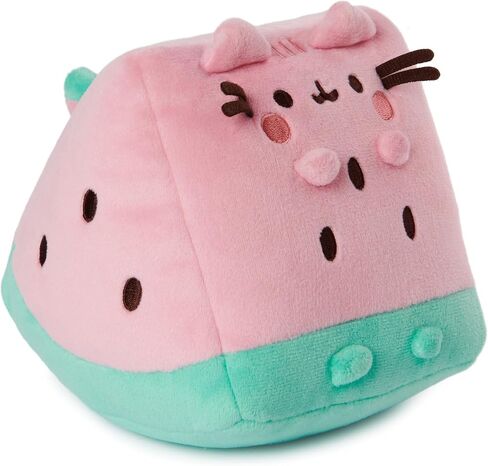 GUND Pusheen Watermelon Plush, Cat Stuffed Animal for Ages 8 and Up, Pink/Green, 6" in Saudi Arabia