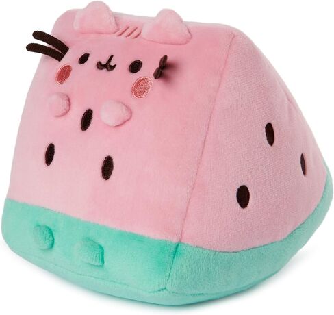 GUND Pusheen Watermelon Plush, Cat Stuffed Animal for Ages 8 and Up, Pink/Green, 6" in Saudi Arabia