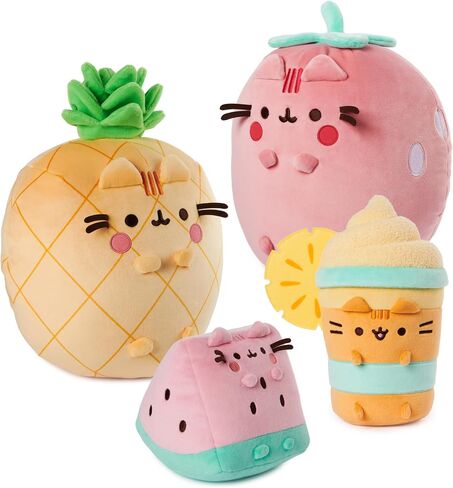 GUND Pusheen Watermelon Plush, Cat Stuffed Animal for Ages 8 and Up, Pink/Green, 6" in Saudi Arabia