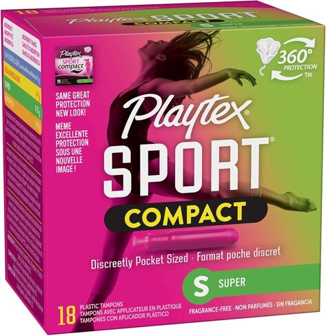 سدادات قطنية مضغوطة من بلايتكس، فائقة الامتصاص، غير معطرة، 18 قطعة in Kuwait