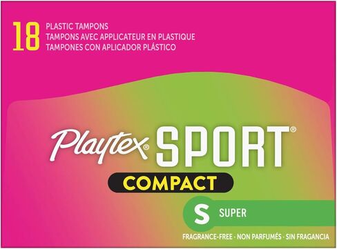 سدادات قطنية مضغوطة من بلايتكس، فائقة الامتصاص، غير معطرة، 18 قطعة in Kuwait