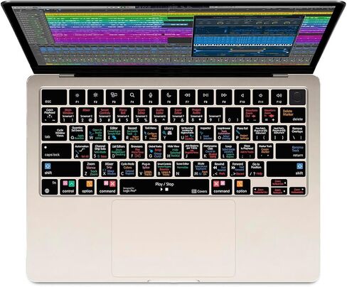 غطاء لوحة المفاتيح KB Covers Logic Pro متوافق مع MacBook Pro - 14 بوصة و16 بوصة - (2021+) وMacBook Air مع شريحة M2 - 13 بوصة و15 بوصة - (2022+) in Saudi Arabia