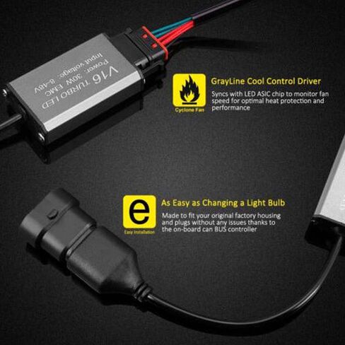 مصباح أمامي LED للسيارة 8 فولت - 48 فولت 30 وات V16 توربو LED مصباح تلقائي 3600LM LED طقم مصابيح أمامية H1 (عبوة من قطعتين) in Kuwait