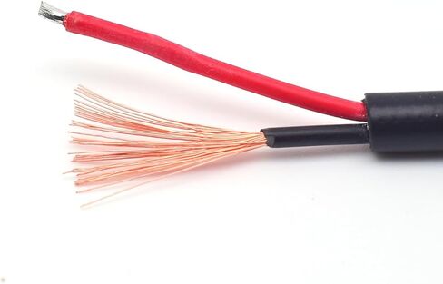 2PCS 0.3M/1FT 18AWG 12V 7A DC Power Pigtail Barrel Plug 2.1MM x 5.5MM Female Connector with 2-Position Spring Wire Connector for Replace DC Cable in Saudi Arabia