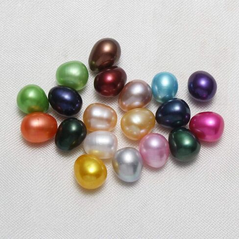Freshwater Oysters with Pearl Inside Pure and Lucky Mixed Five Colors Rice Shape Pearls 50PC (7-8mm) in Saudi Arabia