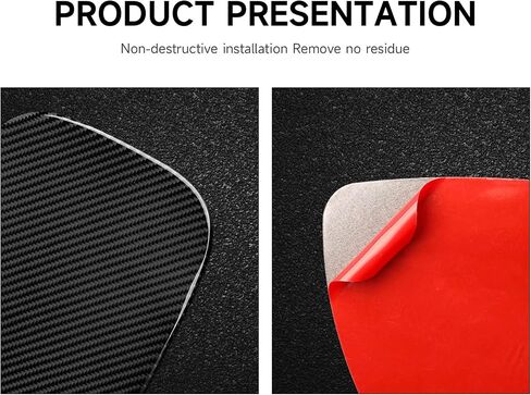 2PCS Carbon Fiber Decals Rear Side Window Louvers Sticker Compatible with Ford Mustang Mach E 2021 2022 Car Accessories-Not for Mustang in Saudi Arabia