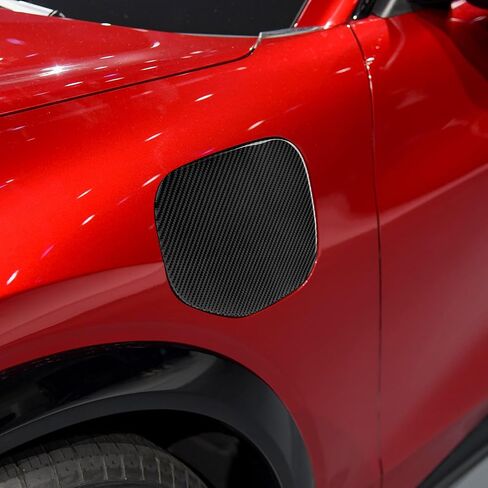 2PCS Carbon Fiber Decals Rear Side Window Louvers Sticker Compatible with Ford Mustang Mach E 2021 2022 Car Accessories-Not for Mustang in Saudi Arabia