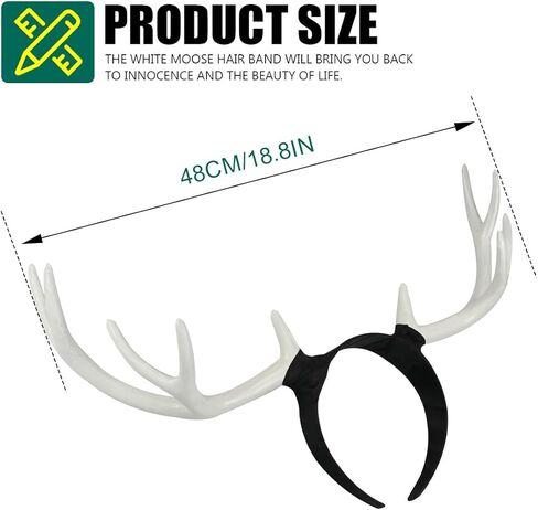 عصابة رأس كبيرة للأذن من قرن الوعل، عصابة رأس من قرن الغزال الأبيض لحفلات عيد الميلاد، عصابة رأس من قرن الوعل للأطفال والكبار، وتزيين المنزل in Kuwait