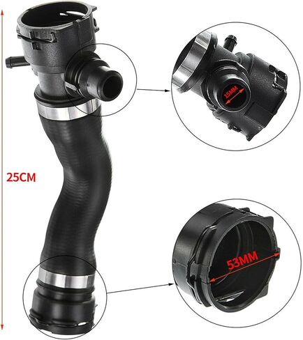 Upper Radiator Hose Pipe Replacement for BMW E82 E88 E92 E91 E90 Z4 128i 323i 325i 328i 330i(NOT FIT N54) Replace for 17127531579 in Saudi Arabia