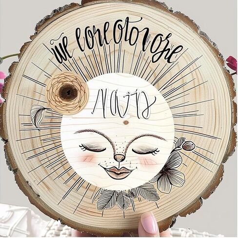 6 قطع شرائح خشبية كبيرة للقطع المركزية 9-10 بوصة جولات خشبية للطاولات ديكور دوائر خشبية ريفية للحرف اليدوية وديكور الزفاف أقراص خشبية مستديرة وشرائح خشبية للزينة in Kuwait