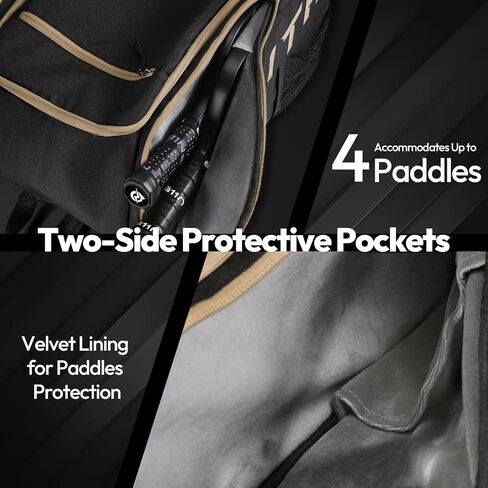 A11N Tournament Pickleball Backpack, Large Capacity Pickleball Bag Holds 4+ Paddles & Accessories - Separate Shoes Compartment, with Fence Hook, ID Tag in Saudi Arabia