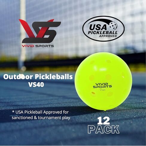 كرات Pickleballs الخارجية معتمدة ومعتمدة من الولايات المتحدة الأمريكية للعب في البطولات، كرات Pickleball مع حقيبة حمل شبكية in Saudi Arabia