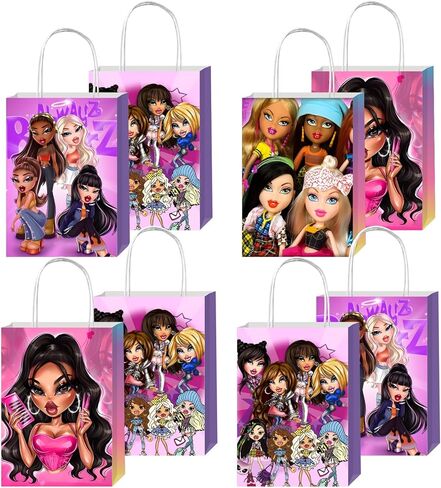 12 قطعة من حقائب هدايا الحفلات للفتيات من Humicide مع مقابض، لوازم حفلات أعياد ميلاد الفتيات الشقي لتزيين حفلات الفتيات in Kuwait