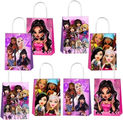 12 قطعة من حقائب هدايا الحفلات للفتيات من Humicide مع مقابض، لوازم حفلات أعياد ميلاد الفتيات الشقي لتزيين حفلات الفتيات in Kuwait