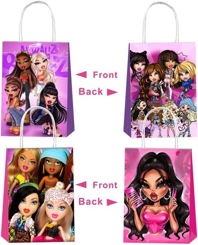 12 قطعة من حقائب هدايا الحفلات للفتيات من Humicide مع مقابض، لوازم حفلات أعياد ميلاد الفتيات الشقي لتزيين حفلات الفتيات in Kuwait