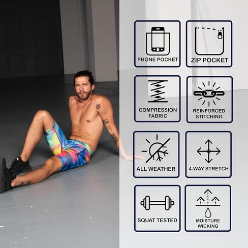 شورت ضاغط للرجال من Kapow Meggings مزود بجيوب in Kuwait