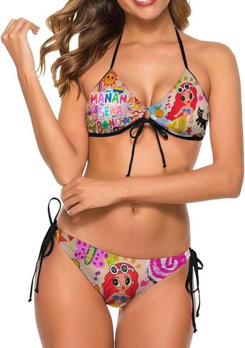 Mananas seras Bonitos Women Two Piece Swimsuit Karols G Sexy Swimwear Halter String Triangle Bikini Sets in Saudi Arabia