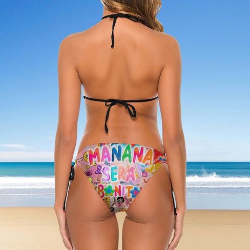 Mananas seras Bonitos Women Two Piece Swimsuit Karols G Sexy Swimwear Halter String Triangle Bikini Sets in Saudi Arabia