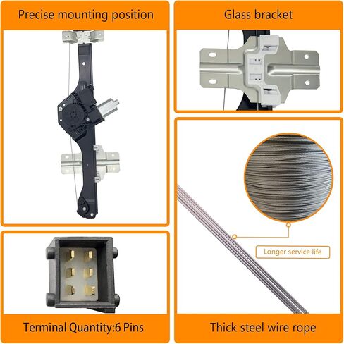 منظم نوافذ الطاقة مع مجموعة المحرك متوافق مع Saturn Outlook/GMC Acadia/Acadia Limited/Buick Enclave/Chevrolet Traverse الجانب الأمامي الأيسر للسائق 6 دبابيس، استبدل 20783372 20783375 in Kuwait