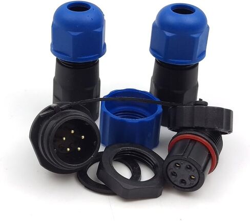SD13 7PIN Waterproof Connector, IP68 5A 380V.AC High Voltage Circular Automotive Power Connector 7pole Aviation Plug Socket Plug(Female)-Socket(Male) (7pin, Direct Plug) in Saudi Arabia