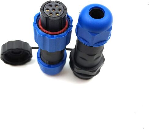 SD13 7PIN Waterproof Connector, IP68 5A 380V.AC High Voltage Circular Automotive Power Connector 7pole Aviation Plug Socket Plug(Female)-Socket(Male) (7pin, Direct Plug) in Saudi Arabia