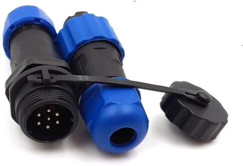 SD13 7PIN Waterproof Connector, IP68 5A 380V.AC High Voltage Circular Automotive Power Connector 7pole Aviation Plug Socket Plug(Female)-Socket(Male) (7pin, Direct Plug) in Saudi Arabia