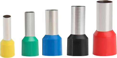 Baomain AWG 10/8/6/4/2 (6/10/16/25/35mm²) Wire Copper Crimp Connector Insulated Ferrule Pin Cord End Terminal Yellow Green Blue Black Red Pack of 400 in Saudi Arabia