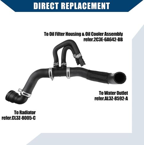 Radiator Lower Hose for Ford F-150 6.2L V8-Gas 2011-2014 / Coolant Hose/Durable / 1 Pcs Black in Saudi Arabia