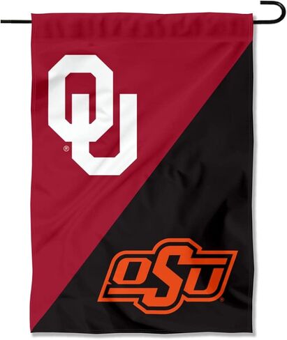 Oklahomaooners vs Oklahoma State Cowboys House Divided Garden Flag Banner in Saudi Arabia