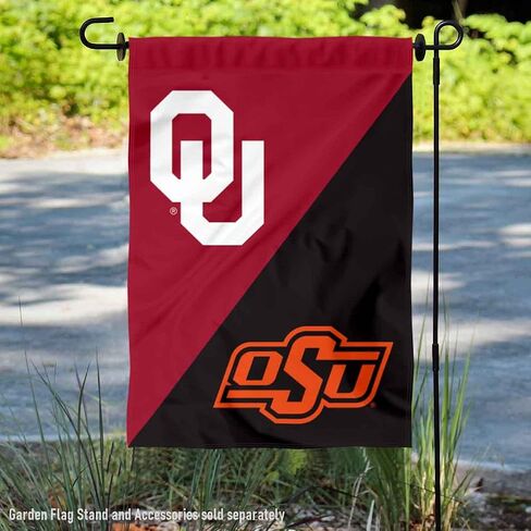 Oklahomaooners vs Oklahoma State Cowboys House Divided Garden Flag Banner in Saudi Arabia