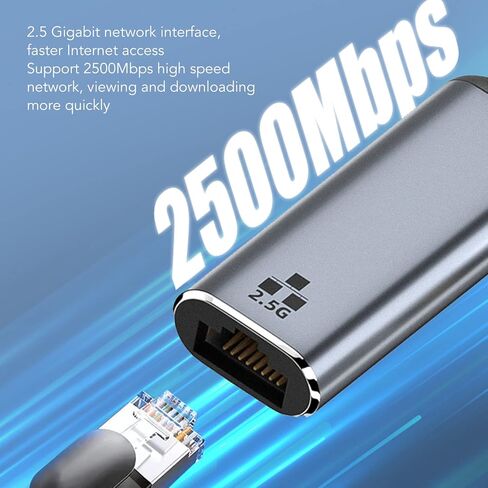 USB C to Ethernet Adapter, High Speed Plug and Play USB Type C to RJ45 2.5 Gigabit Ethernet Port LAN Network Adapter for Phone Computer Tablet Other Devices with Type C Interface in Saudi Arabia