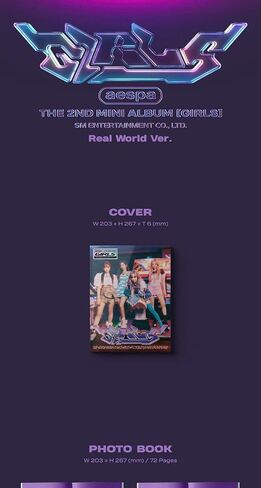ألبوم صغير Aespa Girls 2nd إصدار العالم الحقيقي CD+72p PhotoBook+1p بولارويد+1p PhotoCard+1p ملصق قابل للطي على العبوة+1ea ملصق+تتبع مختوم in Saudi Arabia