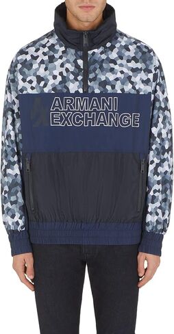 سترة صوفية دافئة للرجال من A｜X ARMANI EXCHANGE بشعار ملون in Saudi Arabia