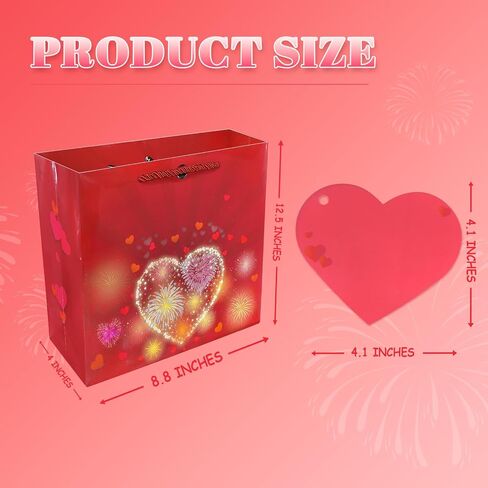 DTESL Lights Fireworks Musical Gift Bag Birthday Music Gift Bag with Card Happy Birthday Gift Bag for Wife, husbands, men and women (Birthday Gift Bag-M) in Saudi Arabia