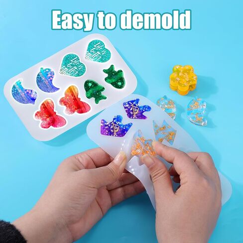 قالب راتنج لغطاء كأس ستانلي، قطعتان من قوالب راتينج السيليكون المخصصة متوافقة مع إكسسوارات ستانلي/يتي/بسيطة حديثة من القش مقاس 10 مم in Kuwait