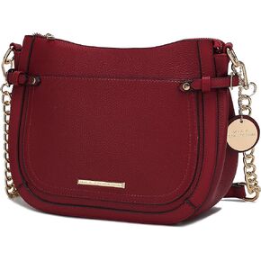 MKF Collection Shoulder Bag for Women, Vegan Leather Crossbody Fashion Handbag Messenger Purse