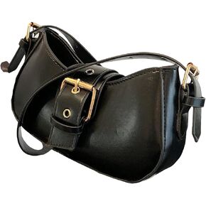 OYOANGLE Women's Pu Leather Clutch Handbag Trendy Designer Small Hobo Shoulder Bags