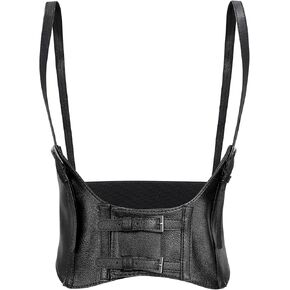 JASGOOD Women Wide Elastic Corset Belt with Strap Steampunk Underbust Corset Waist Belt for Renaissance Costume