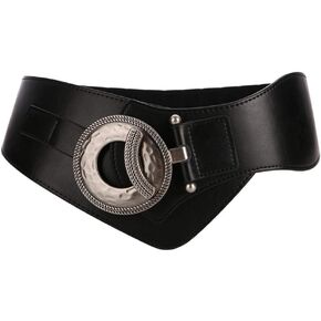 SYMOL Women's Vintage Wide Waist Belt Plus Size 27"-70" Dresses Elastic Stretch Waistband With Buckle 4.7" Width