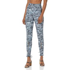 Romeo Hunte x The Drop Women's Grey Brick Lace-up Leggings