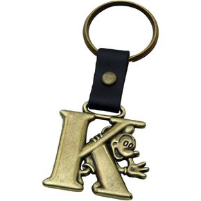 Mickey Mouse Letter K Brass Key Chain
