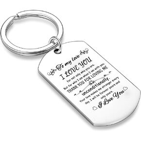 Husband Gifts Valentine's Day Present for Him To My Love Keychain Anniversary Birthday Wedding Gifts for Him Gift for Husband Boyfriend from Wife Girlfriend
