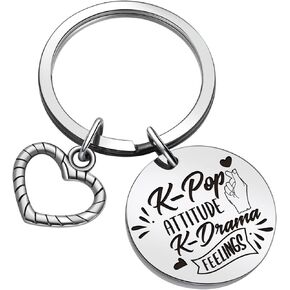 ZQEOU K-Pop Key Chain Sister Birthday Keychain K-Drama Jewelry Coworkers Jewelry