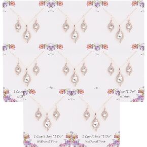 I Can't Say I Do Without You | 1 4 6 8 Sets Bridesmaid Jewelry Sets for Women Necklace and Earring Set for Wedding Proposal Gift